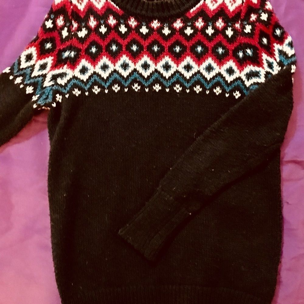 Abercrombie Kids •Soft Blue & Red Sweater •Size 7/8 EUC